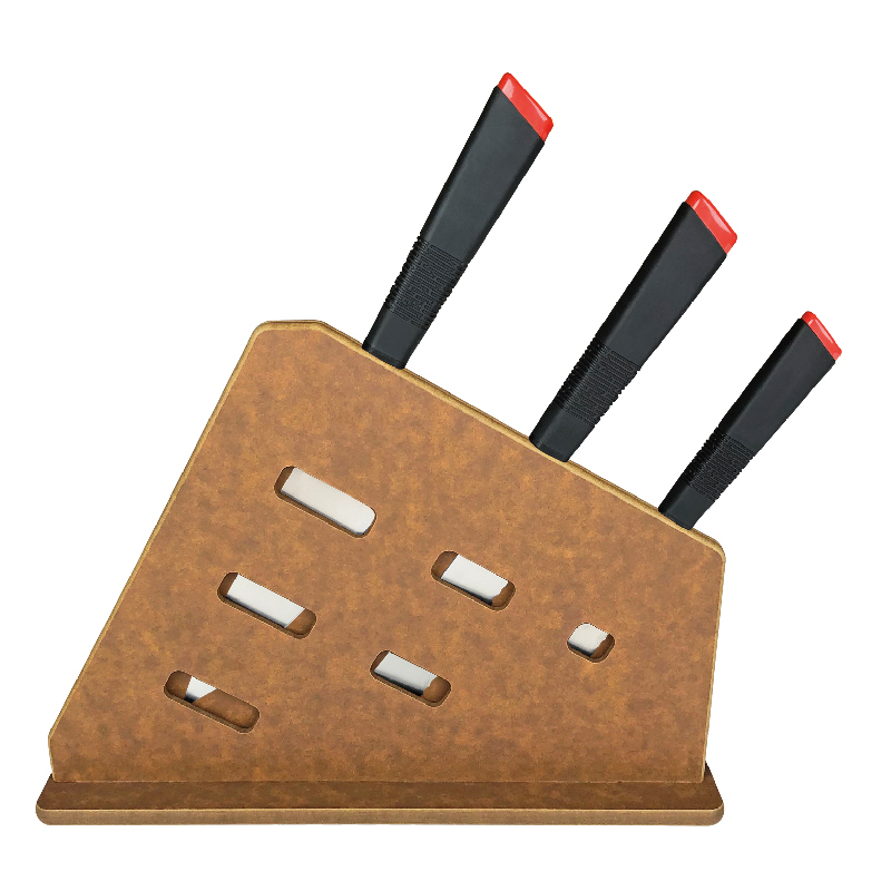 Kitchen wooden fiber knife holder KH04