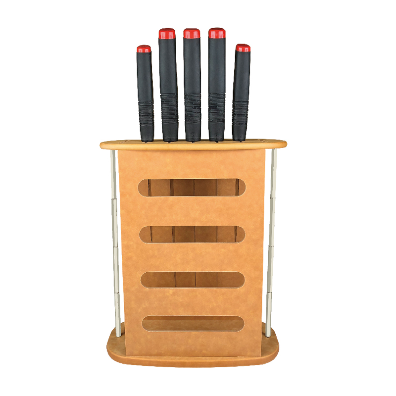 Magnetic wooden fiber knife block holder KH06